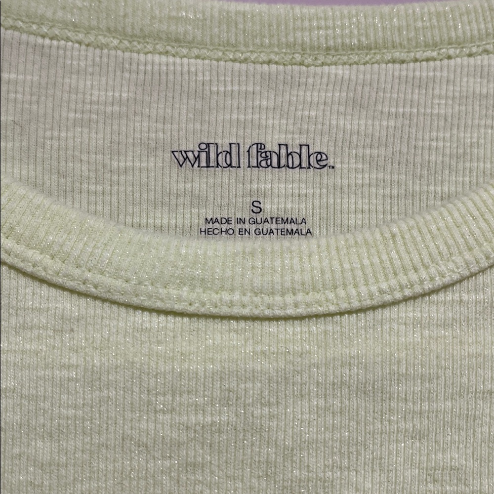 Wild Fable Light Green Ribbed Top - Picture 2 of 4